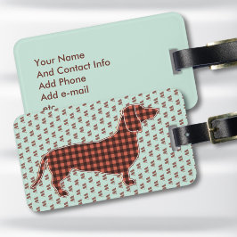 Para Maletas Etiqueta de equipaje personalizada de Dachshund co