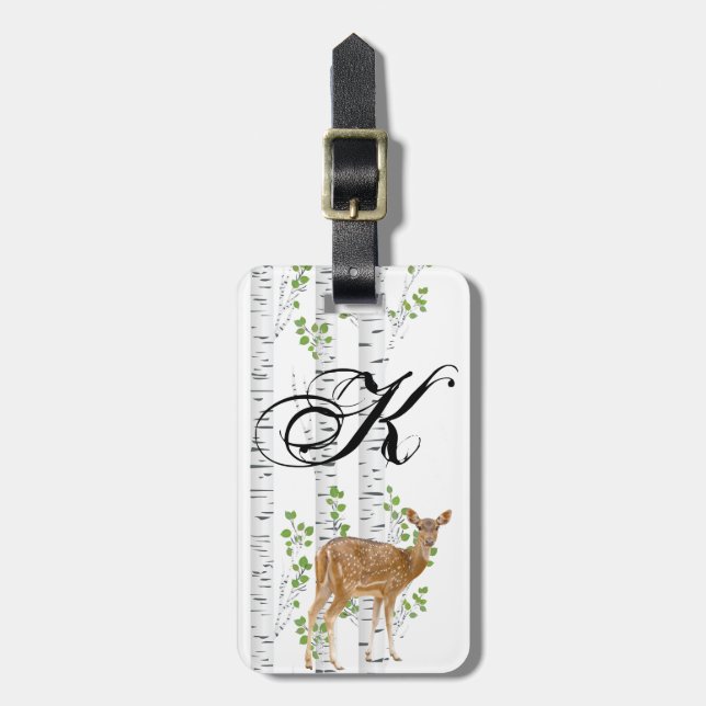 Para Maletas Etiqueta de equipaje personalizada Deer Doe Buck F (Frente Vertical)