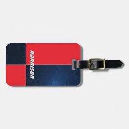 Para Maletas Etiqueta de equipaje personalizada del espacio azu