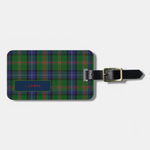 Para Maletas Etiqueta de equipaje personalizada JONES Tartan Me