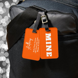 Para Maletas Etiqueta de equipaje personalizada MINE divertida