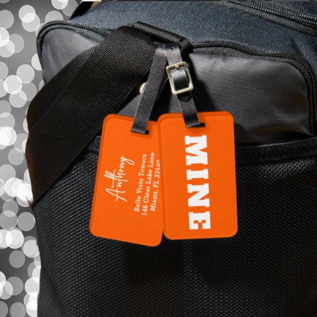 Para Maletas Etiqueta de equipaje personalizada MINE divertida (Subido por el creador)