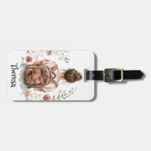 Etiqueta de equipaje personalizada - mujer de Brun