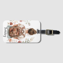 Etiqueta de equipaje personalizada - mujer de Brun