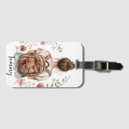 Para Maletas Etiqueta de equipaje personalizada - mujer de Brun