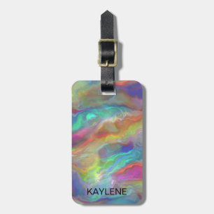 Para Maletas Etiqueta de equipaje personalizada Opal Agate