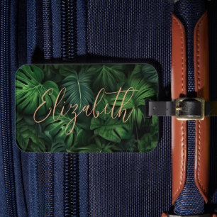 Para Maletas Etiqueta de equipaje personalizada tropical Monste