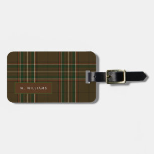 Para Maletas Etiqueta de equipaje personalizada WILLIAMS Tartan
