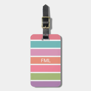 Para Maletas Etiqueta de equipaje personalizado de franjas colo