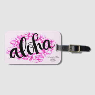 Para Maletas Etiqueta de equipaje Plumeria Lei Aloha