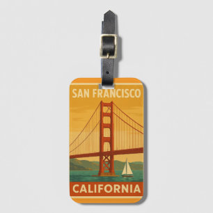 Para Maletas Etiqueta de equipaje Puente Golden Gate Retro - Sa