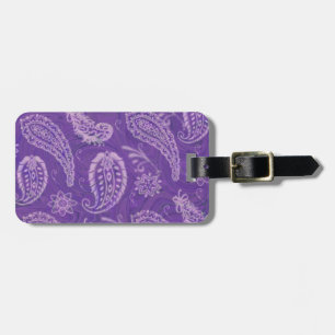 Para Maletas Etiqueta de equipaje Purple Paisley