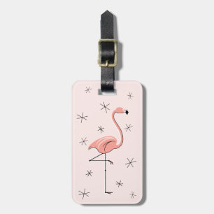 Para Maletas Etiqueta de equipaje rosa de Flamingo 'Text'