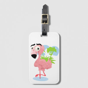 Para Maletas Etiqueta de equipaje rosa Flamingo