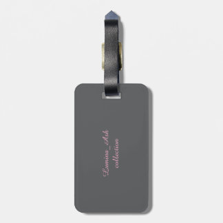 Para Maletas Etiqueta de equipaje Rosa Rubor — Colección Lumina