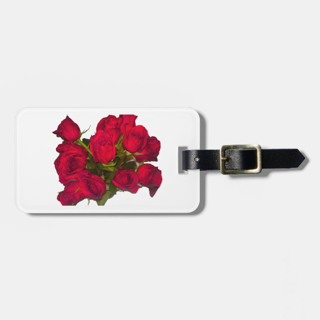 Para Maletas Etiqueta de equipaje Roses Rojos (Frente Horizontal)
