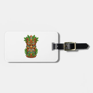 Para Maletas Etiqueta de equipaje Tall Palm Crown Tiki Guardian