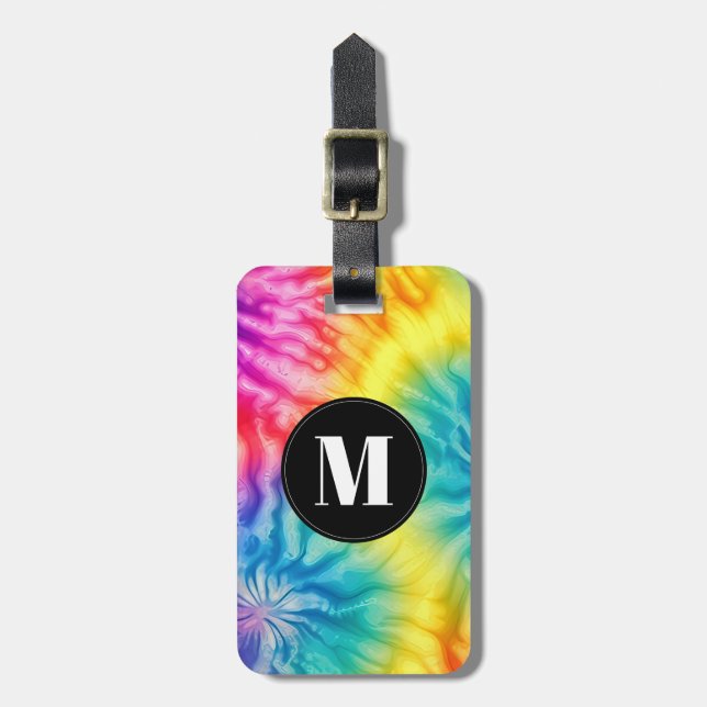 Para Maletas Etiqueta de equipaje Tie Dye (Frente Vertical)