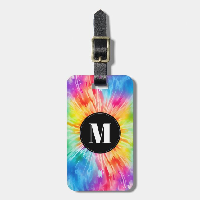 Para Maletas Etiqueta de equipaje Tie Dye (Frente Vertical)
