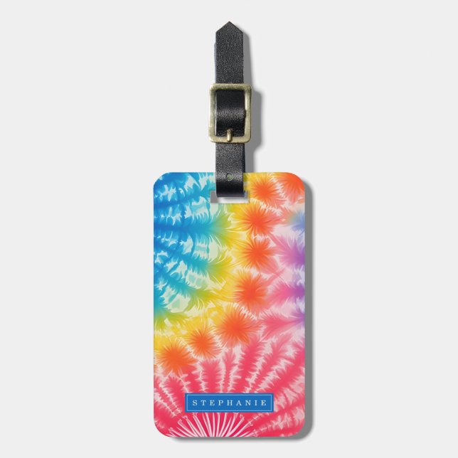 Para Maletas Etiqueta de equipaje Tie Dye (Frente Vertical)