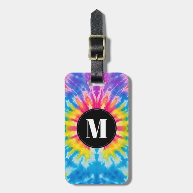 Para Maletas Etiqueta de equipaje Tie Dye (Frente Vertical)