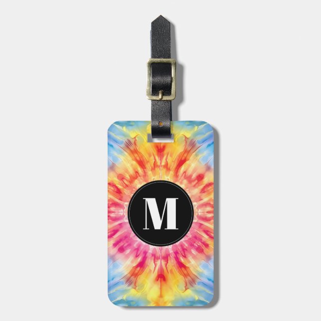 Para Maletas Etiqueta de equipaje Tie Dye (Frente Vertical)