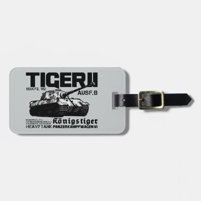 Para Maletas Etiqueta de equipaje Tigre II (Frente Horizontal)