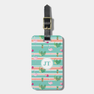 Para Maletas Etiqueta de equipaje tropical personalizada