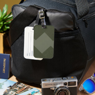 Para Maletas Etiqueta de equipaje verde del personalizado Moss