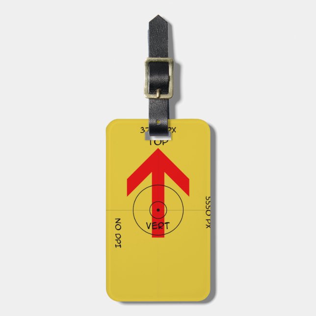 Para Maletas etiqueta de equipaje - vertical - plantilla (Frente Vertical)
