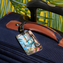 Etiqueta de equipaje Vespa Hawaii – Viaje en scoot
