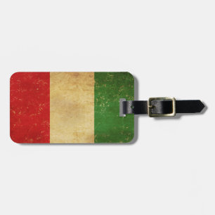Para Maletas Etiqueta de equipaje vintage con bandera italiana
