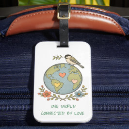 Para Maletas Etiqueta de Equipaje Vintage Un Mundo Unido por el