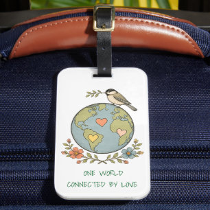 Para Maletas Etiqueta de Equipaje Vintage Un Mundo Unido por el