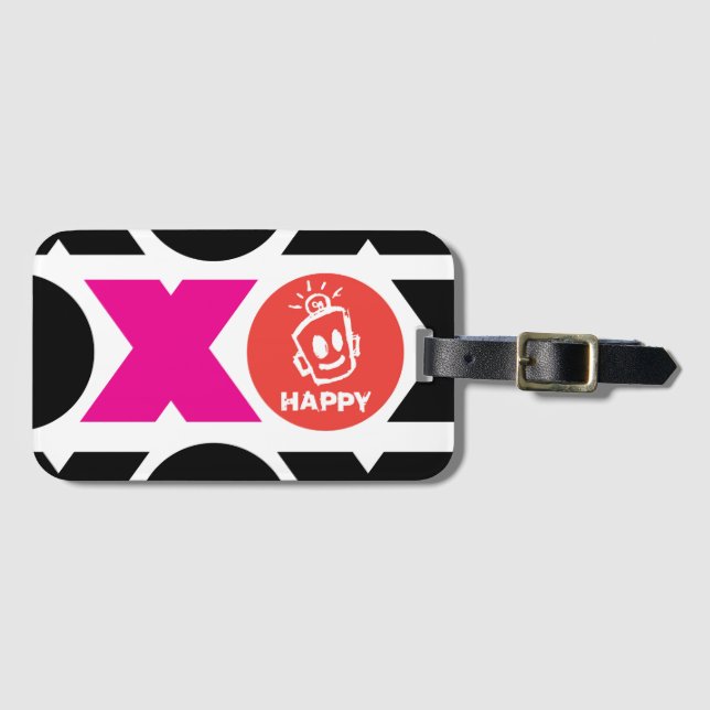 Para Maletas Etiqueta de equipaje XOXO (Anverso horizontal)