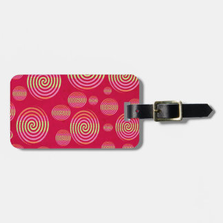 Para Maletas Etiqueta de equipajes de Swirls rosa
