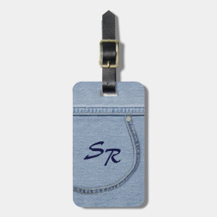 Para Maletas Etiqueta de jeans con monograma