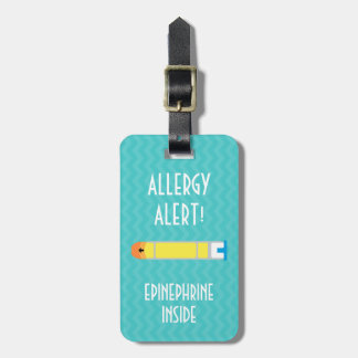 Para Maletas Etiqueta de la alarma de la alergia de la