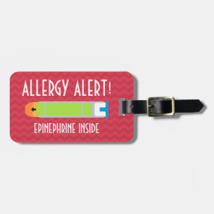 Para Maletas Etiqueta de la alarma de la alergia de la