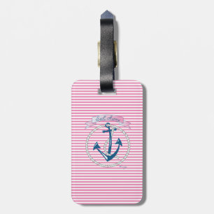 Para Maletas Etiqueta de la bolsa de la armada náutica, rosa, f