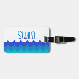 Para Maletas Etiqueta de la bolsa de temas de natación de perso