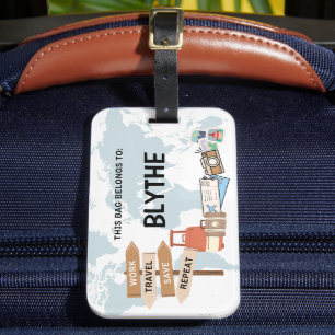 Para Maletas Etiqueta de la bolsa de viaje del personalizado -
