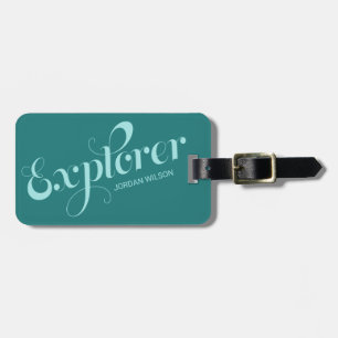 Para Maletas Etiqueta de la bolsa del Explorador de la tipograf
