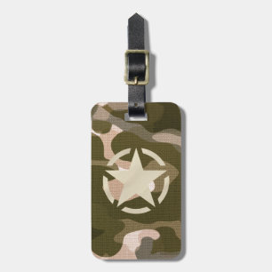 Para Maletas Etiqueta de la estrella en estilo del camuflaje de