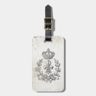 Para Maletas Etiqueta de la flor de lis y del Corona-equipaje