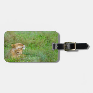 Para Maletas Etiqueta de la leona del amor de madre y del