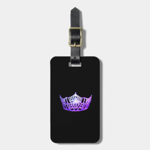Para Maletas Etiqueta de maleta morada de Miss América-Vertical