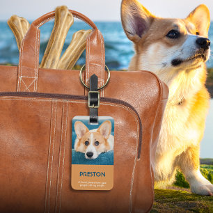 Para Maletas Etiqueta de portador de Mascota de foto