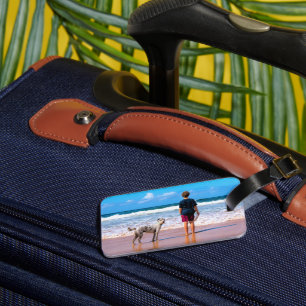 Para Maletas Etiqueta de portaequipajes de fotos personalizado