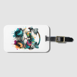 Para Maletas Etiqueta de portaequipajes de gafas y audífonos pa